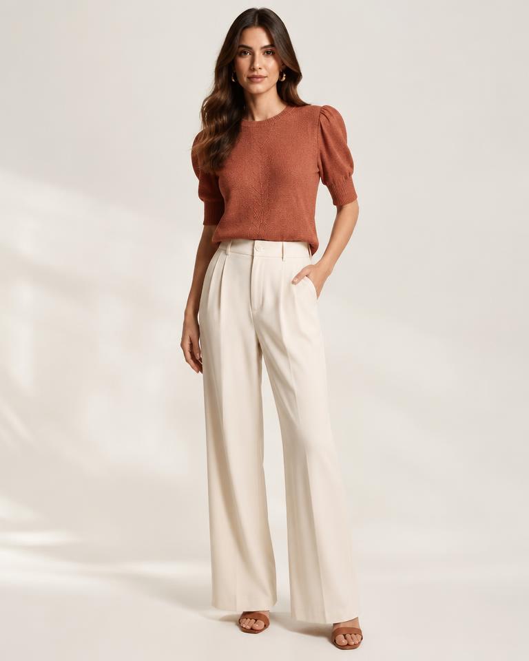 Blusa Tricot Terracota